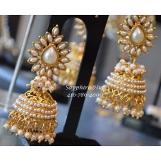 High Ended Designer Earrings in Antique Gold base